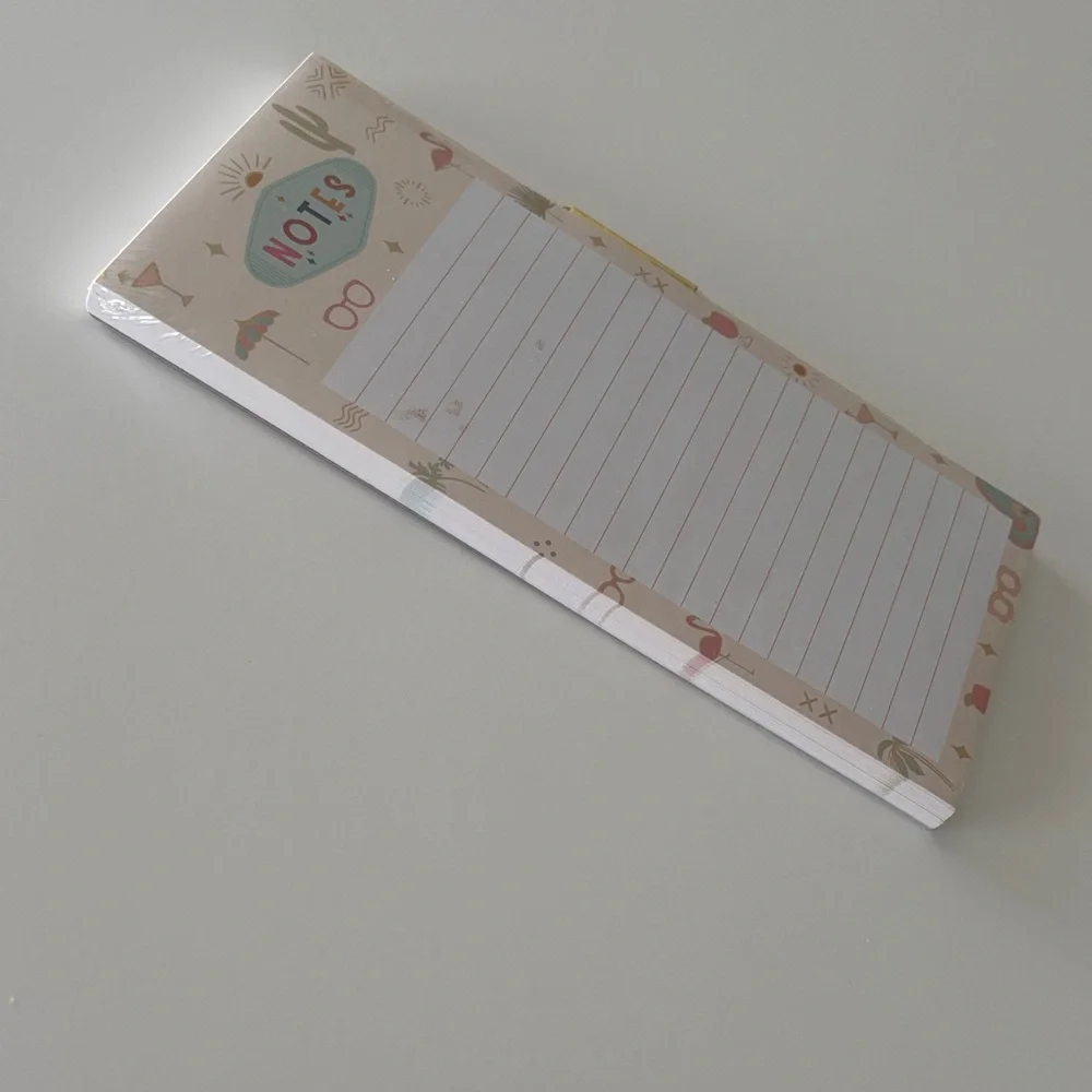 Lady Jayne Tropical Vacation Themed  Magnetic Notepad with 100 Sheets & Gold Pen